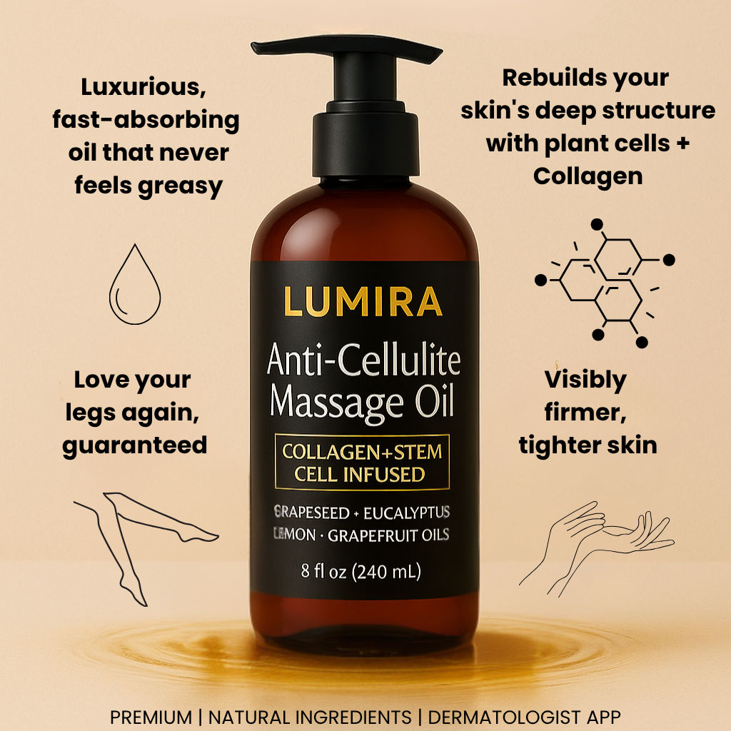 LUMIRA Anti-Cellulite Massage Oil REMOVES CELLULITE - within 30 days