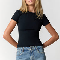 Mid Rise Jean Mini Skirt
